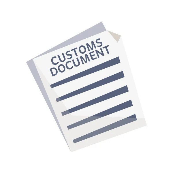 Customs Document Icon — Stock Vector