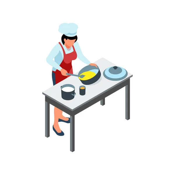 Ізометрична ікона приготування їжі — стоковий вектор