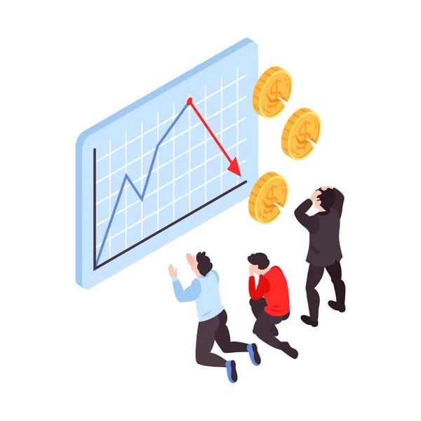 Financial Crisis Icon — Stock Vector