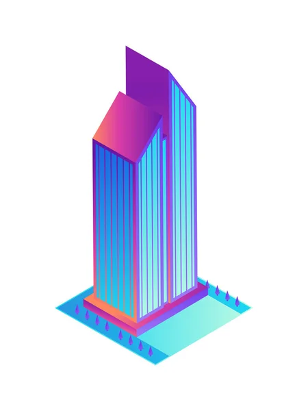 Rascacielos Ilustración isométrica — Archivo Imágenes Vectoriales