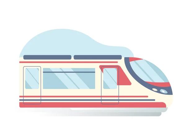 Tren yassı illüstrasyon — Stok Vektör