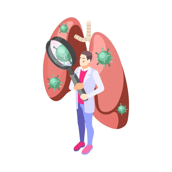 Lung Inspection Icon — Stock Vector