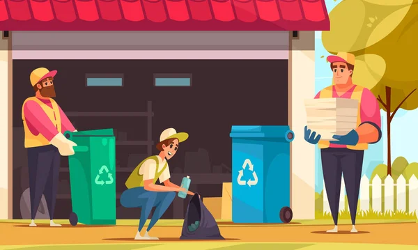 Lixo Desenhos animados Ilustração —  Vetores de Stock