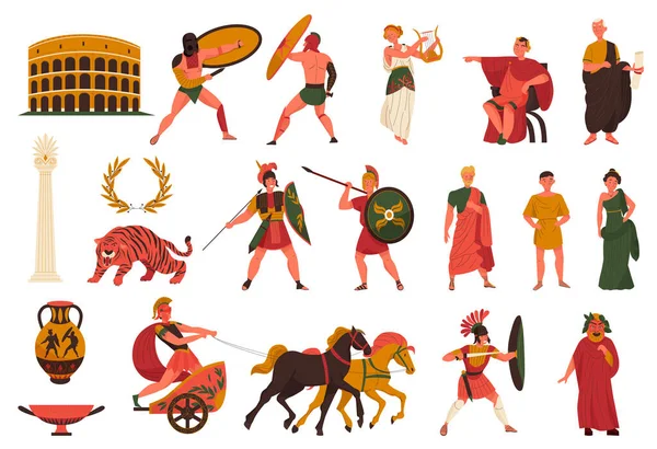 Ancient Roman Culture Set — Stock Vector