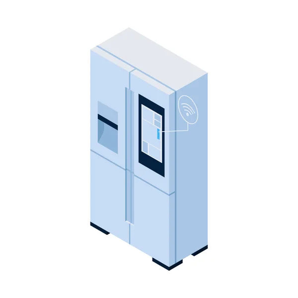 Illustrazione intelligente del frigorifero — Vettoriale Stock