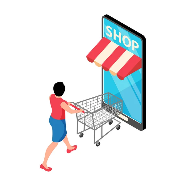 Ícone de compras online —  Vetores de Stock