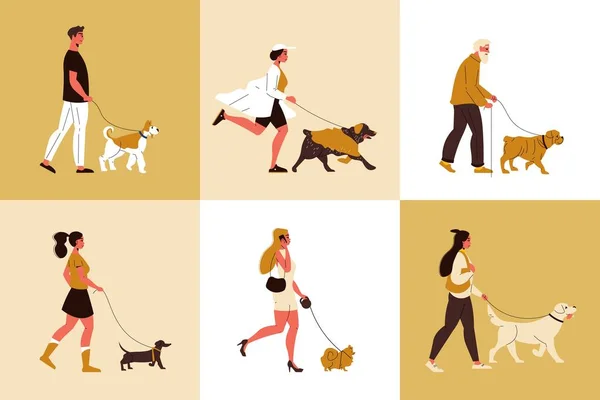 Concept de conception de races de chiens — Image vectorielle