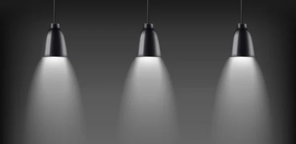 Lampor realistiska uppsättning — Stock vektor