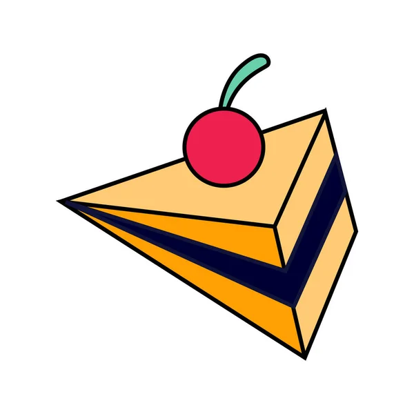 Icône de caniche gâteau — Image vectorielle