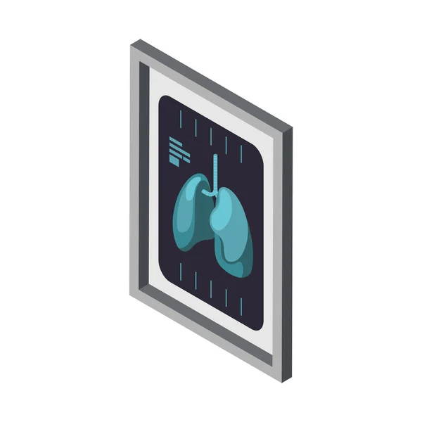 Inspection des poumons Icône — Image vectorielle