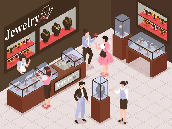 Jewelry Shop Illustration — Stock Vector