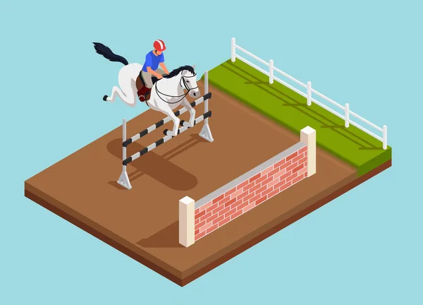 Equestrian Horse Sport Concept — Vector de stock