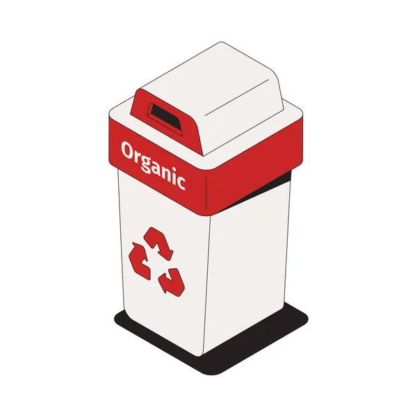 Recyclage Icône isométrique — Image vectorielle