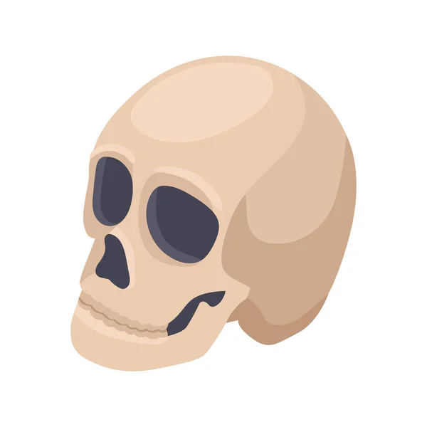 Изометрическая икона черепа — стоковый вектор