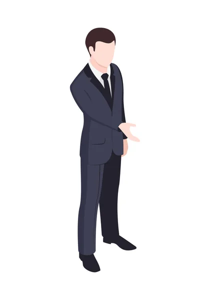 Businessman Isometric Icon — Stock Vector