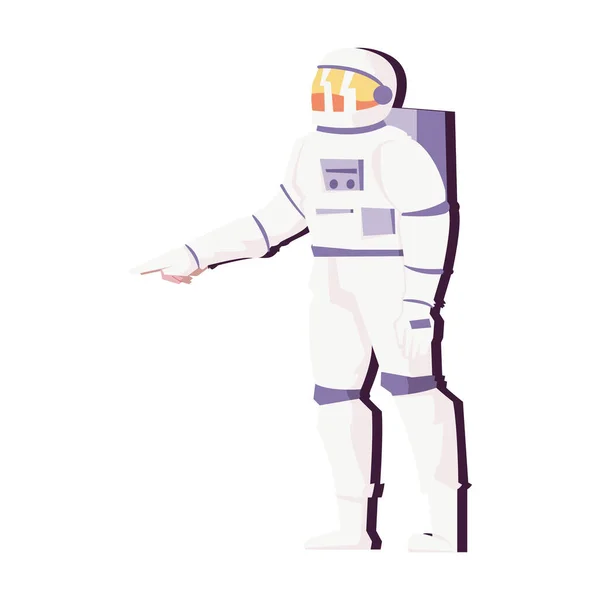 Astrounaut Platte illustratie — Stockvector