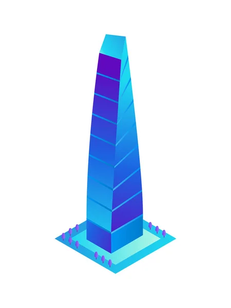 Isometric Skyscraper Illustration — Stock Vector