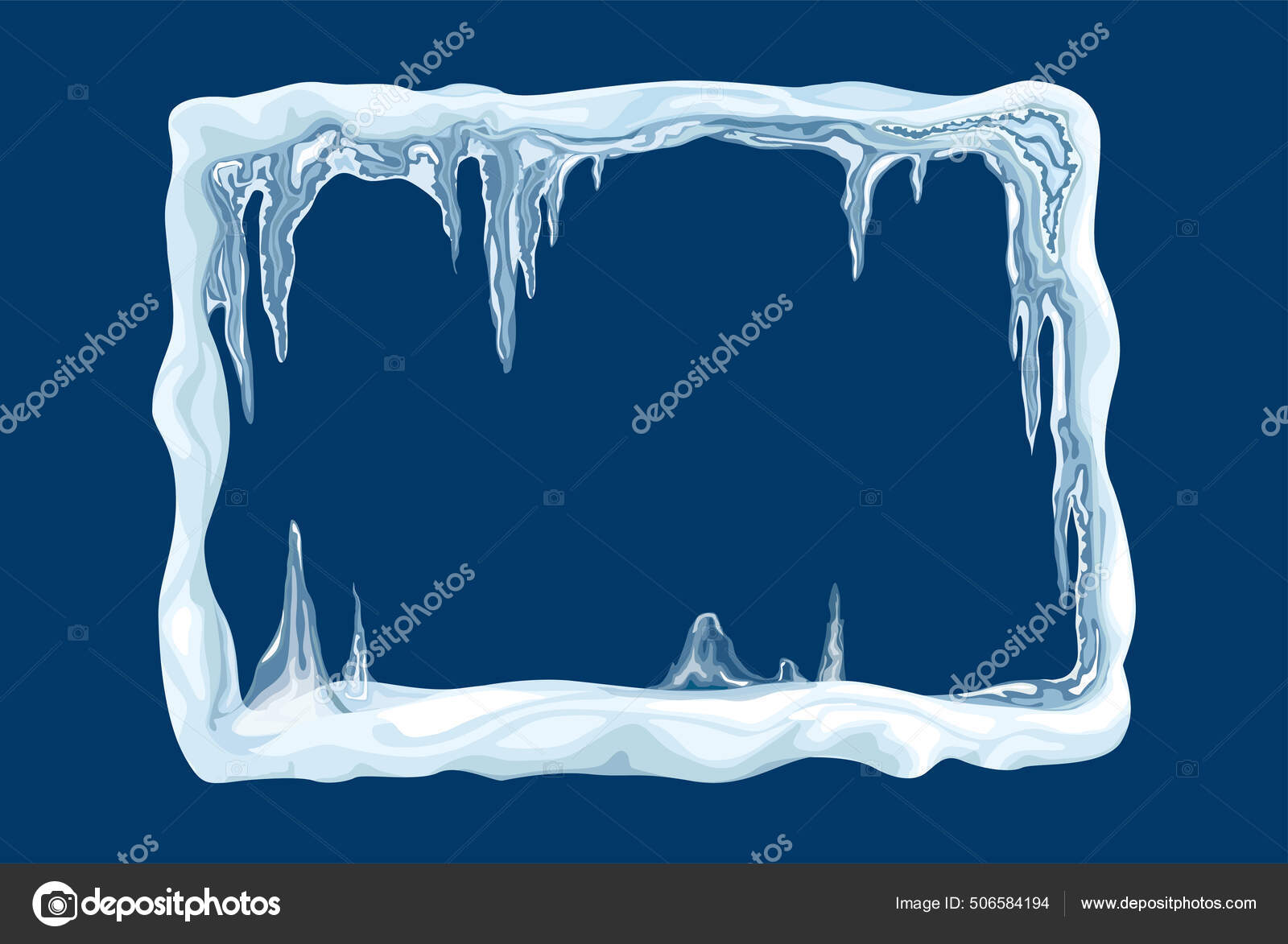 Снег На Голубом Фоне Векторное Изображение ©macrovector 506584194