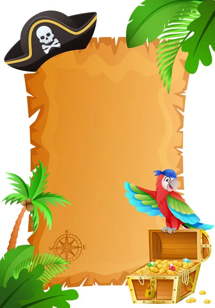 Cartoon Island Treasure Pirates — Image vectorielle