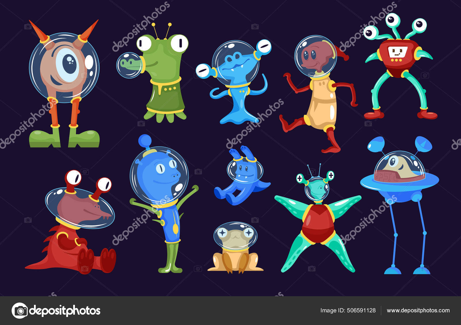Aliens dos desenhos animados