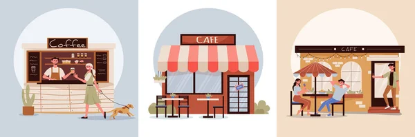 Cafe Design koncepció — Stock Vector