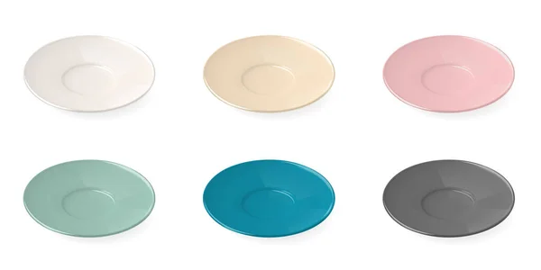 Assiettes vaisselle vaisselle réaliste — Image vectorielle