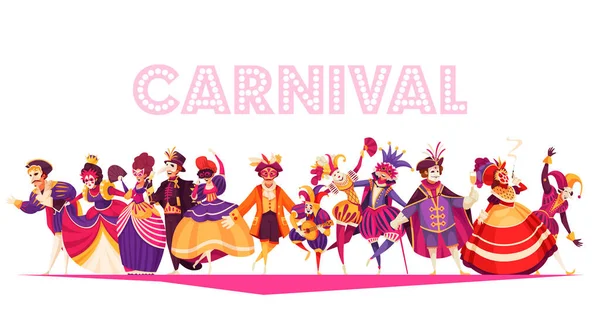 Ilustración del carnaval veneciano — Vector de stock