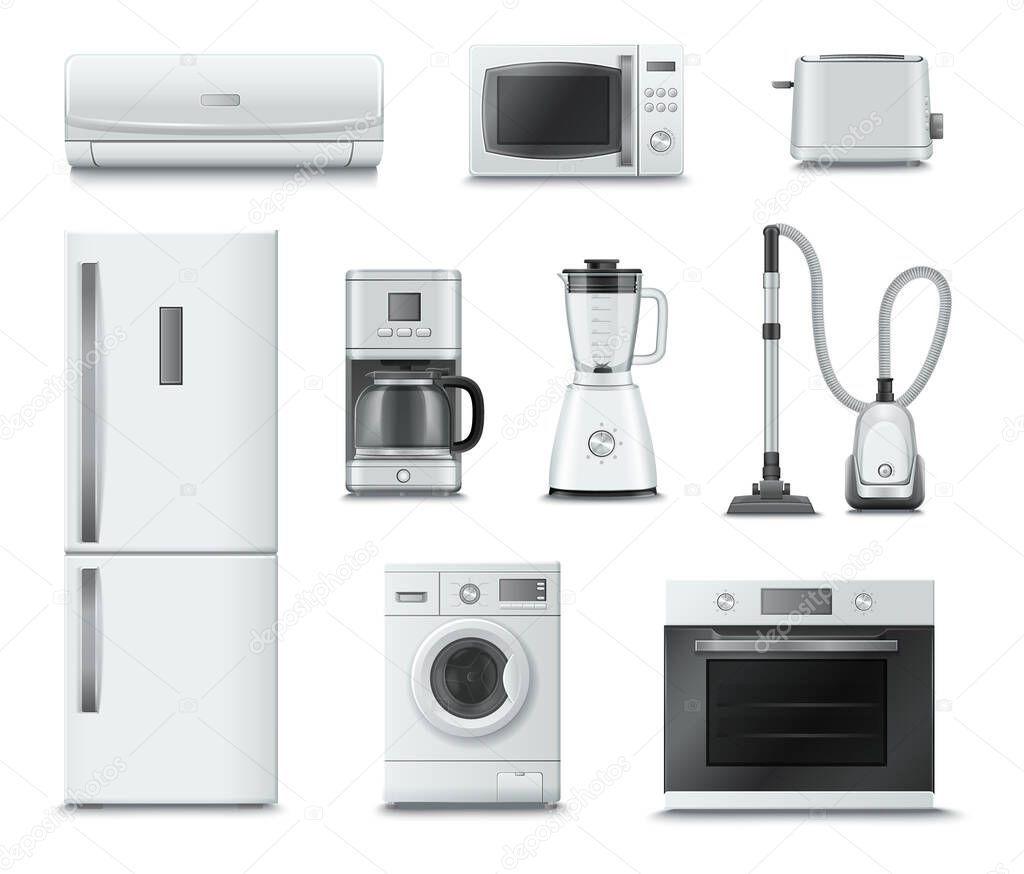 Household Appliances Realistic Set