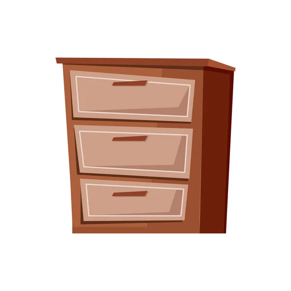 Flat Chest Of Drawers — Stock Vector