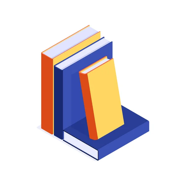 Books Isometric Icon — Stock Vector