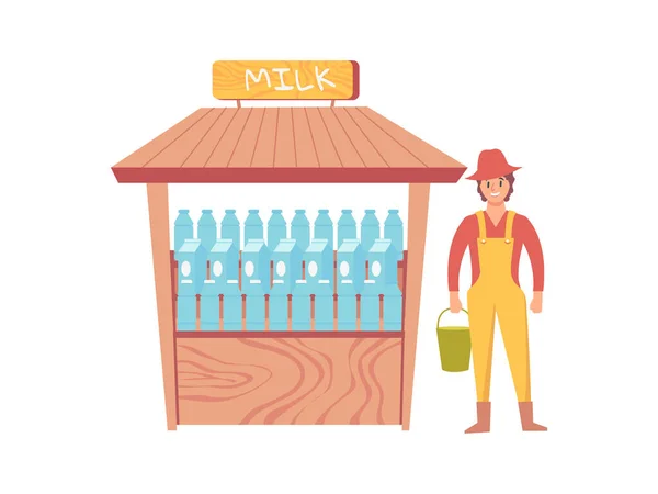 Mjölkplatta Illustration — Stock vektor