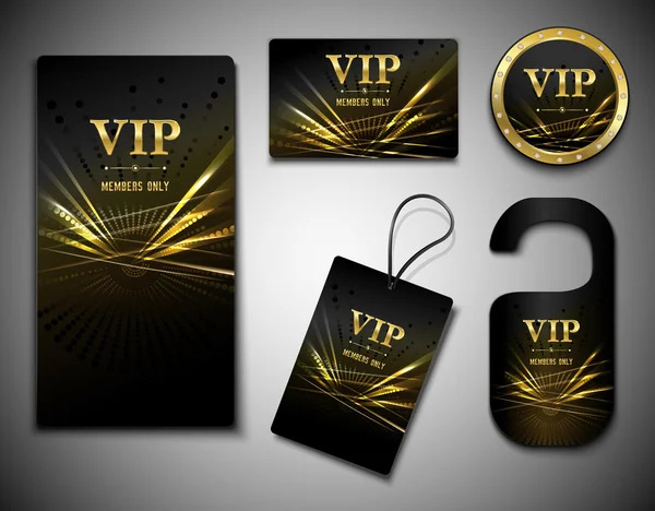 Conjunto de tarjetas VIP — Vector de stock