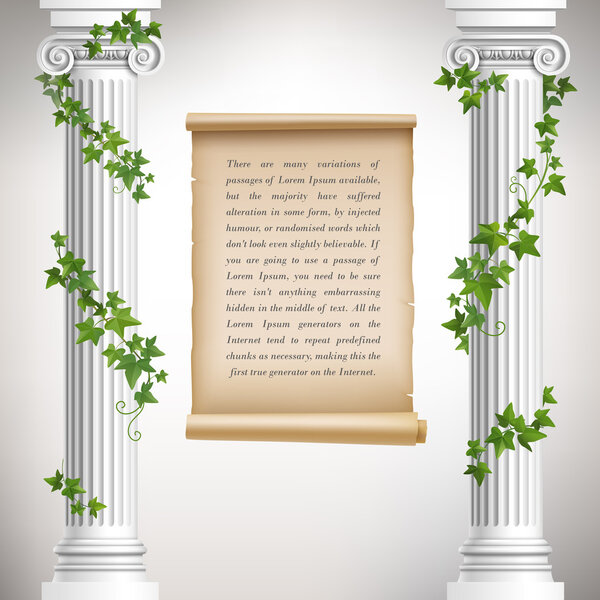 Antique columns poster