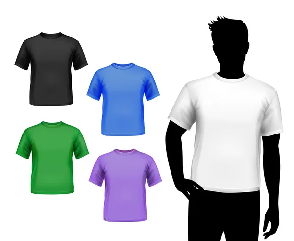 T-shirts mannelijke set — Stockvector