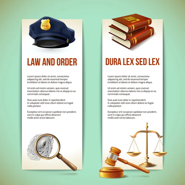 Law vertical banners — Stock Vector