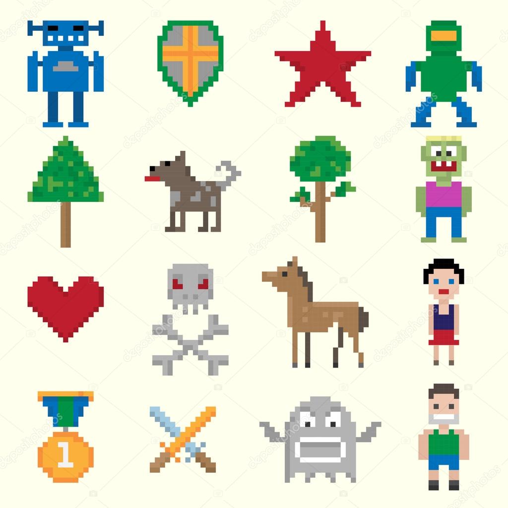 Game pixel characters