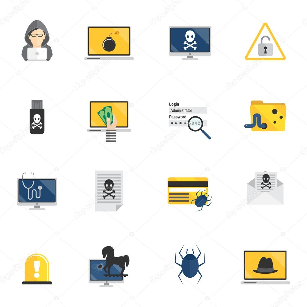 Hacker Icons Flat