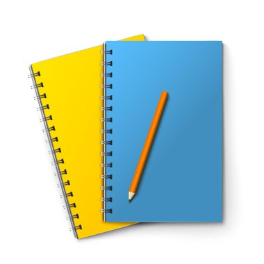 Notepads and pencil clipart