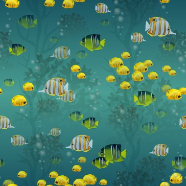 Fish seamless pattern clipart