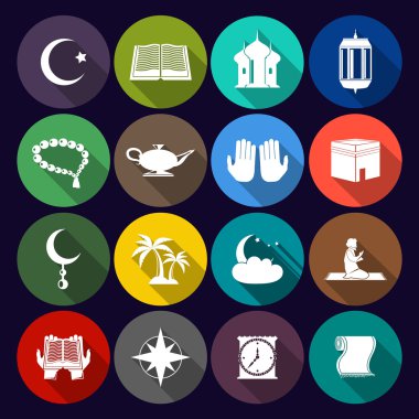 islam simgeleri düz ayarlamak