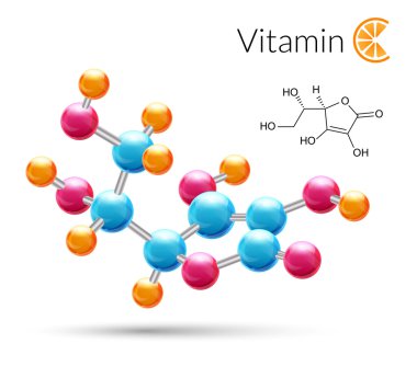 c vitamini molekül