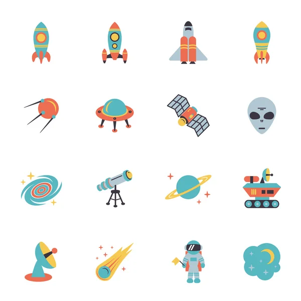 Conjunto de iconos espaciales — Vector de stock