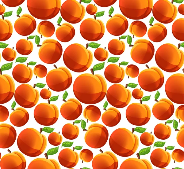 Peach seamless pattern — Stock Vector