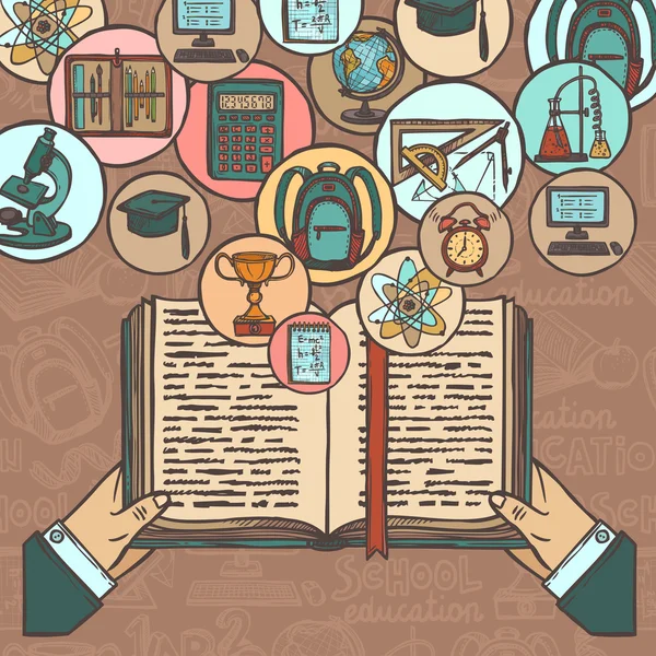 Иконы книги и образования — стоковый вектор