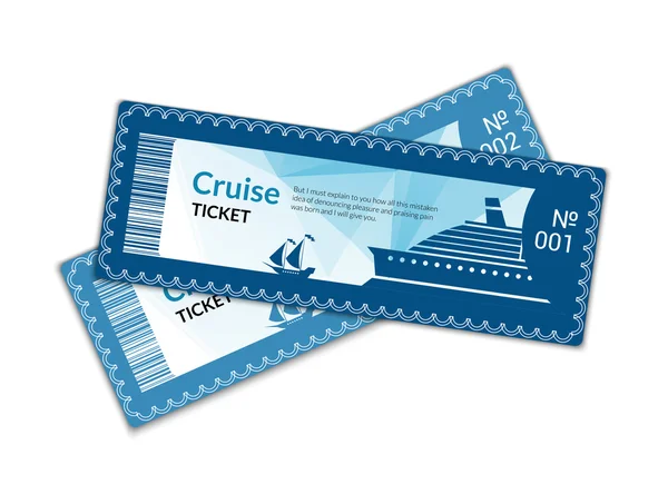 Billets de croisière bateau — Image vectorielle