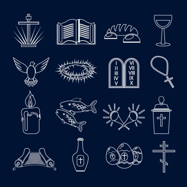Anahat Hıristiyanlık Icons set