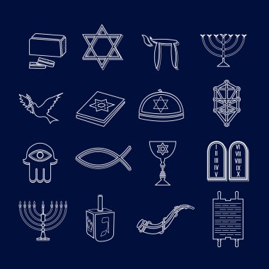 Anahat Yahudilik Icons set