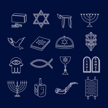 Anahat Yahudilik Icons set