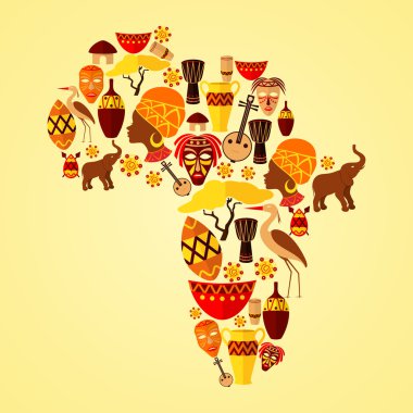 Afrika seamless modeli