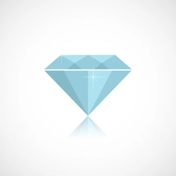 Diamond isolated on white — Stock Vector